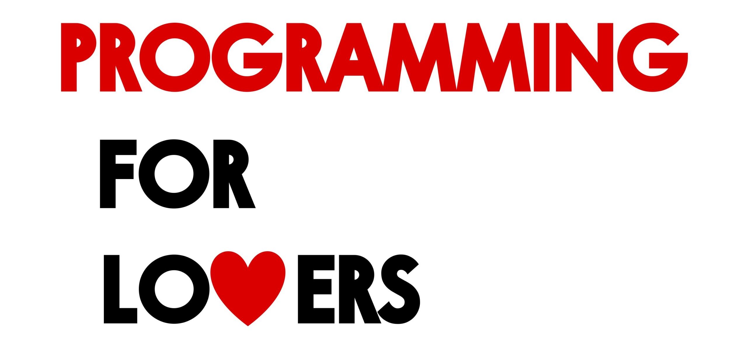 Programming for Lovers logo tall text only